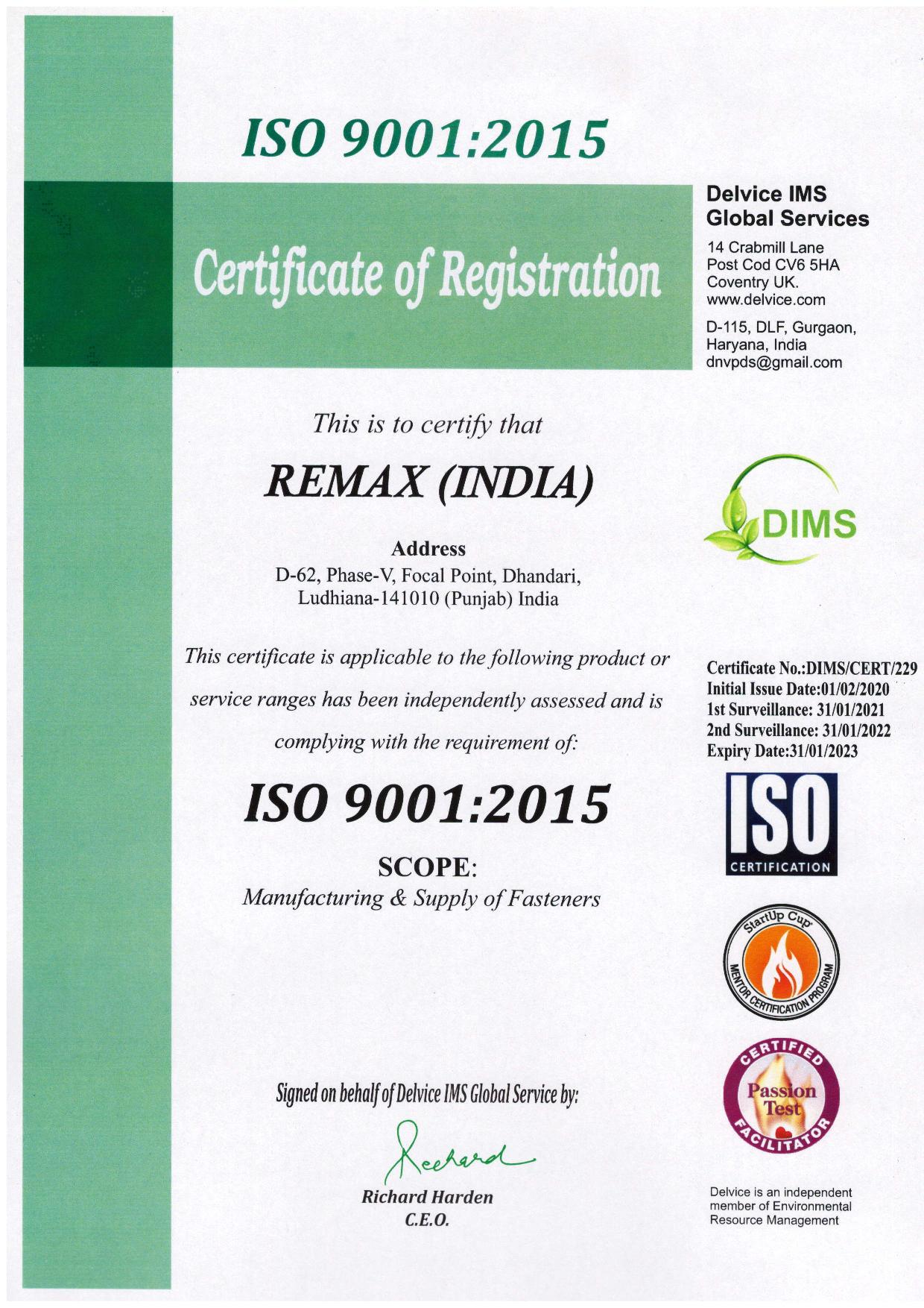 Remax India - Fasteners Industries Ludhiana